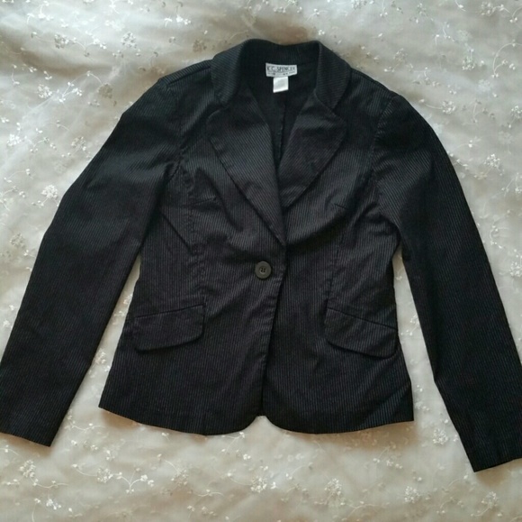 ✅Black & White Pinstripe Business Suit - Picture 4 of 8